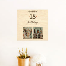 Cargar imagen en el visor de la galería, Idea de regalo para cumpleaños con fotos impresas en madera
